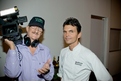 David Haylock with raw food chef Matthew Kenney