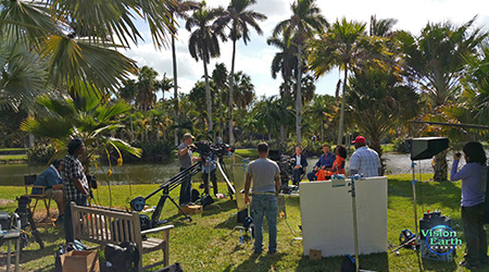 Behind the scenes at Fairchild Gardens for Raw Talk Series